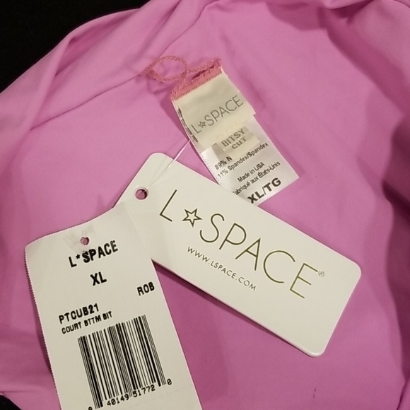 💕LSPACE💕 Ribbed Bikini Set Rosebud Pink L/XL NWT - Picture 12 of 13